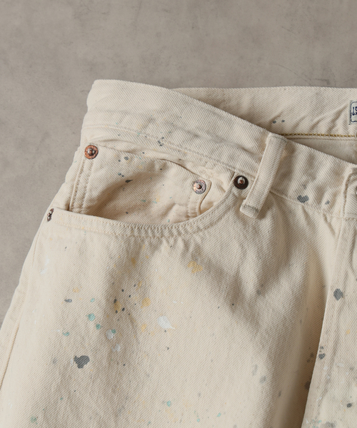 JOURNAL STANDARD J.S HOMESTEAD(ジャーナルスタンダードホームステッド)の「J.S.Homestead / アイボリー モス ドリップ ワイド 5ポケット パンツ(デニムパンツ・メンズ・アイボリー・LARGE/MEDIUM/SMALL)」の3枚目の写真