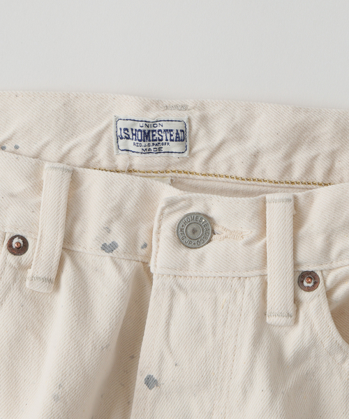 JOURNAL STANDARD J.S HOMESTEAD(ジャーナルスタンダードホームステッド)の「J.S.Homestead / アイボリー モス ドリップ ワイド 5ポケット パンツ(デニムパンツ・メンズ・アイボリー・LARGE/MEDIUM/SMALL)」の5枚目の写真