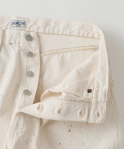 JOURNAL STANDARD J.S HOMESTEAD(ジャーナルスタンダードホームステッド)の「J.S.Homestead / アイボリー モス ドリップ ワイド 5ポケット パンツ(デニムパンツ・メンズ・アイボリー・LARGE/MEDIUM/SMALL)」の7枚目の写真
