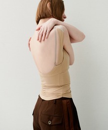 トップス AMERI EVOLUTIONARY USEFUL SHEER TANK USEFUL BACK SHEER TANK TOP