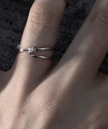 MASHIRO（マシロ）の「【MASHIRO】Y2Kアクリルストーンリング シングル 2スターダストC ユニセックス（MA/EK571)（リング）」