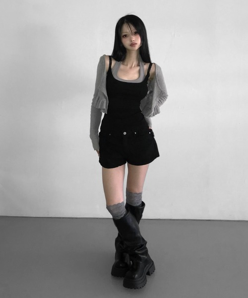 THEAIRTOWN(ジエアタウン)の「1733 back slop shorts(その他パンツ・レディース・ホワイト/ブラック・MEDIUM/SMALL)」の13枚目の写真