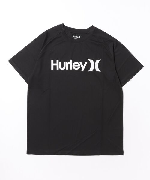 Hurley （ハーレー）の「【Hurley:ハーレー】ロゴラッシュガード　UPF50+×速乾×遮熱機能　　RASH ONE AND ONLY SS TEE（ラッシュガード・メンズ・チャコールグレー/ブラック/ホワイト・SMALL/MEDIUM/LARGE/X-LARGE）」の4枚目の写真