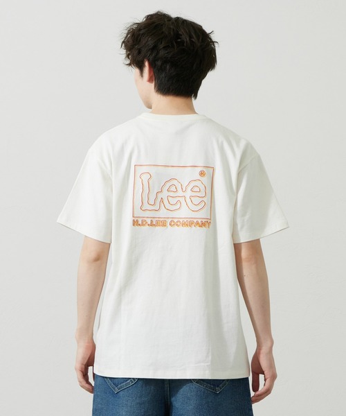 Lee(リー)の「Lee/リー バックプリントTシャツ(Tシャツ/カットソー・メンズ・ブラック/ホワイト/ベージュ/ブルー・SMALL/MEDIUM/LARGE/X-LARGE)」の2枚目の写真