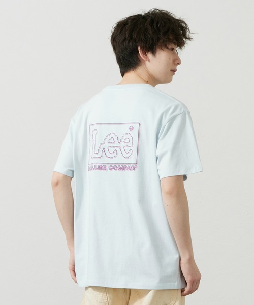 Lee(リー)の「Lee/リー バックプリントTシャツ(Tシャツ/カットソー・メンズ・ブラック/ホワイト/ベージュ/ブルー・SMALL/MEDIUM/LARGE/X-LARGE)」の4枚目の写真