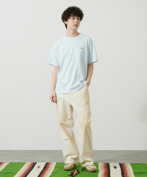 Lee(リー)の「Lee/リー バックプリントTシャツ(Tシャツ/カットソー・メンズ・ブラック/ホワイト/ベージュ/ブルー・SMALL/MEDIUM/LARGE/X-LARGE)」の14枚目の写真