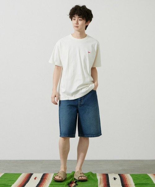 Lee(リー)の「Lee/リー バックプリントTシャツ(Tシャツ/カットソー・メンズ・ブラック/ホワイト/ベージュ/ブルー・SMALL/MEDIUM/LARGE/X-LARGE)」の13枚目の写真