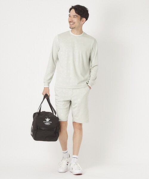 adabat(アダバット)の「吸水速乾/UVカット クールコア(R)エンボスハーフパンツ(その他パンツ・メンズ・ブラック/ライトグレー系9・50/48)」の18枚目の写真