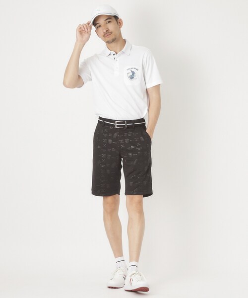 adabat(アダバット)の「吸水速乾/UVカット クールコア(R)エンボスハーフパンツ(その他パンツ・メンズ・ブラック/ライトグレー系9・50/48)」の13枚目の写真