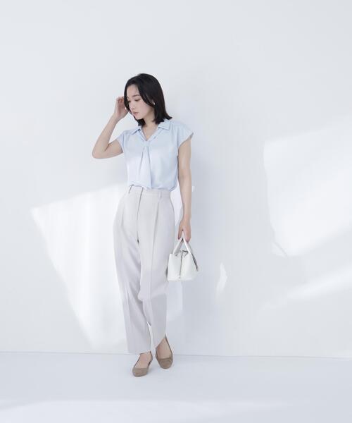 NATURAL BEAUTY BASIC(ナチュラルビューティーベーシック)の「撥水テーパードパンツ(その他パンツ・レディース・オフホワイト/ブラック・MEDIUM/SMALL)」の22枚目の写真