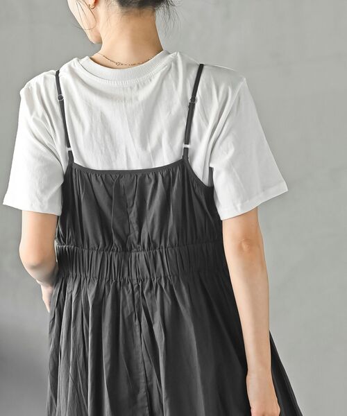 rps(アールピーエス)の「TシャツSETギャザーキャミワンピース(ワンピース・レディース・チャコールグレー/カーキ/ブラック・フリー)」の10枚目の写真