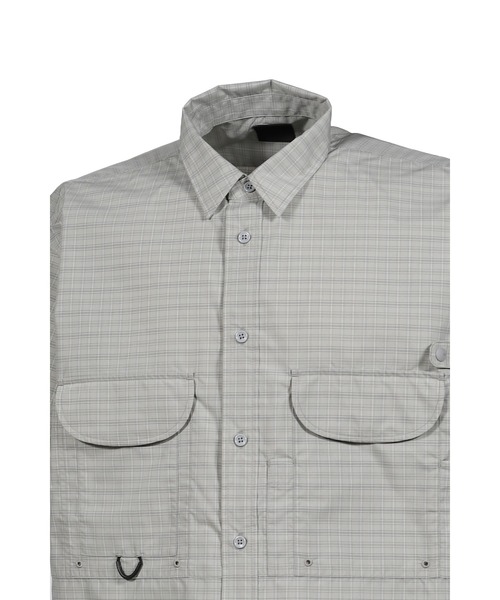 DAIWA PIER39(ダイワピア39)の「TECH FISHING SHIRT S/S SUMMER PLAID(シャツ/ブラウス・メンズ・ライトグレー/ブラック×グレー/ブルー・MEDIUM/X-LARGE/LARGE)」の5枚目の写真
