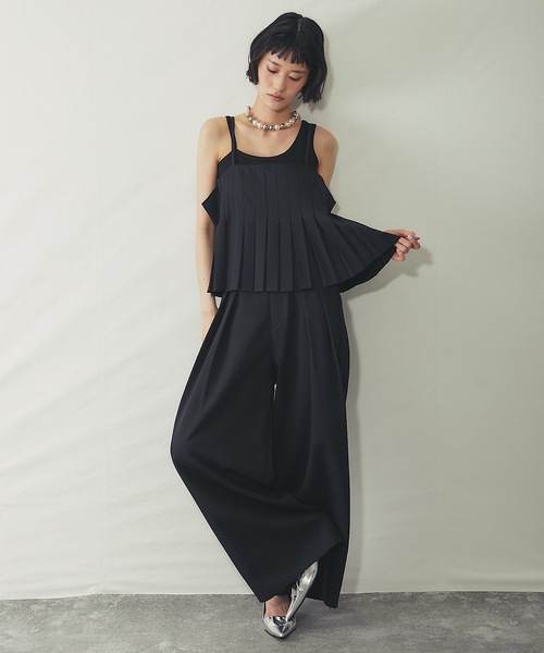ANOTHER S(アナザーエス)の「セットアップ可クレープデシンツータックワイドパンツ(その他パンツ・レディース・ブラウン/ブラック/ベージュ・FREE)」の5枚目の写真