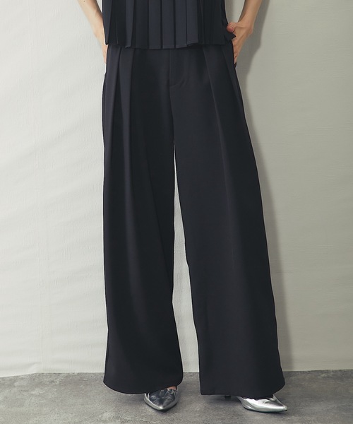ANOTHER S(アナザーエス)の「セットアップ可クレープデシンツータックワイドパンツ(その他パンツ・レディース・ブラウン/ブラック/ベージュ・FREE)」の13枚目の写真