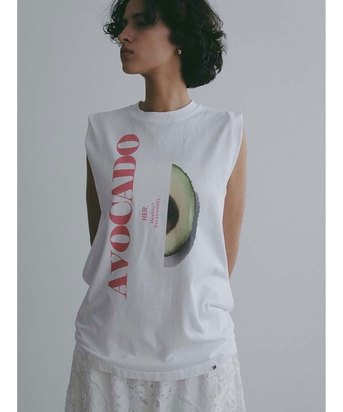 HER.(ハー)の「AVOCADO TANK(Tシャツ/カットソー・レディース・オフホワイト・フリー)」の1枚目の写真