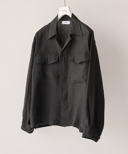marka(マーカ)の「【marka/マーカ】別注 LINEN TROPICAL FATIGUE SHIRT(シャツ/ブラウス・メンズ・グレー/ブラック/ライトブルーグレー・2/1)」の2枚目の写真