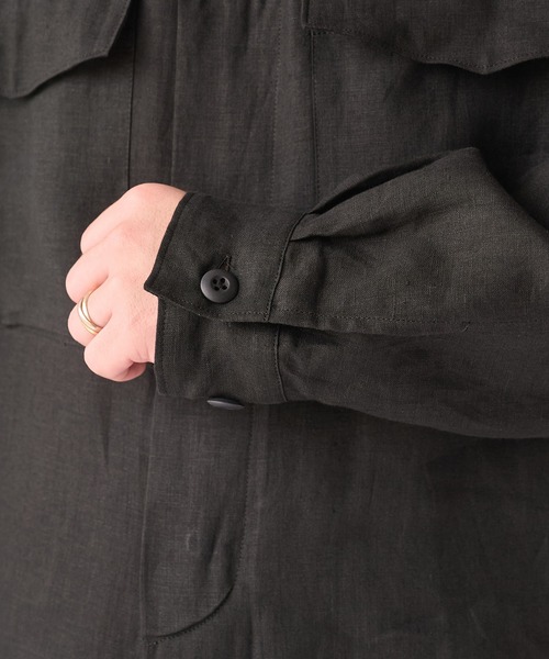 marka(マーカ)の「【marka/マーカ】別注 LINEN TROPICAL FATIGUE SHIRT(シャツ/ブラウス・メンズ・グレー/ブラック/ライトブルーグレー・2/1)」の13枚目の写真