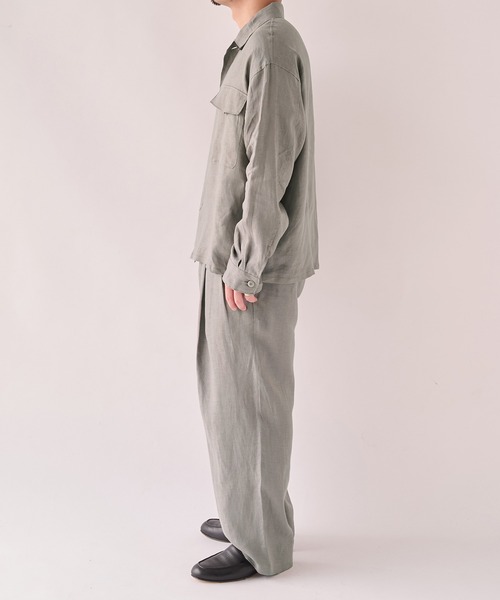 marka(マーカ)の「【marka/マーカ】別注 LINEN TROPICAL FATIGUE SHIRT(シャツ/ブラウス・メンズ・グレー/ブラック/ライトブルーグレー・2/1)」の16枚目の写真