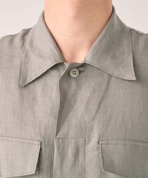 marka(マーカ)の「【marka/マーカ】別注 LINEN TROPICAL FATIGUE SHIRT(シャツ/ブラウス・メンズ・グレー/ブラック/ライトブルーグレー・2/1)」の18枚目の写真
