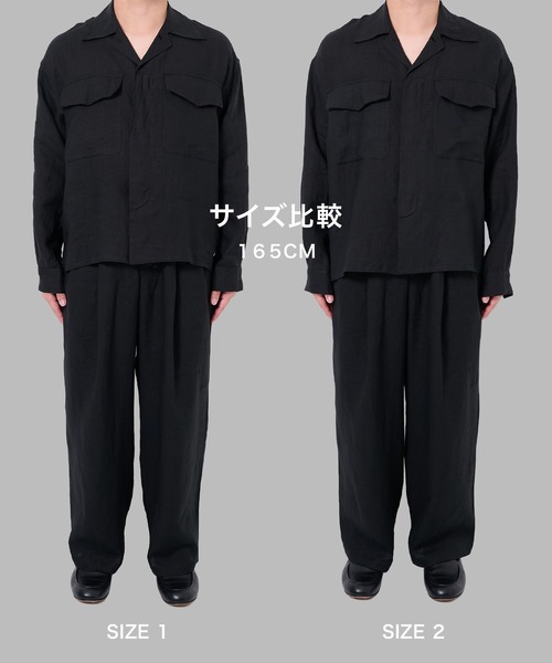 marka(マーカ)の「【marka/マーカ】別注 LINEN TROPICAL FATIGUE SHIRT(シャツ/ブラウス・メンズ・グレー/ブラック/ライトブルーグレー・2/1)」の4枚目の写真