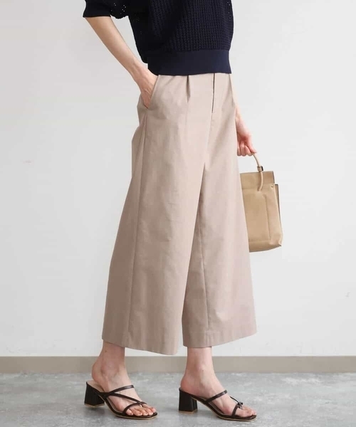 MK MICHEL KLEIN（エムケーミッシェルクラン）の「[洗える]ナチュラルツイルワイドクロップドパンツ（その他パンツ・レディース・ベージュ/ホワイト/ブラック・38/40）」の13枚目の写真
