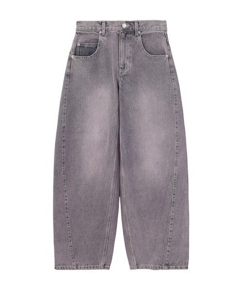 X-girl（エックスガール）の「LOGO MARK STITCHED DENIM PANTS（デニムパンツ・レディース・ピンク/ライトインディゴブルー/インディゴブルー・S/M）」の7枚目の写真