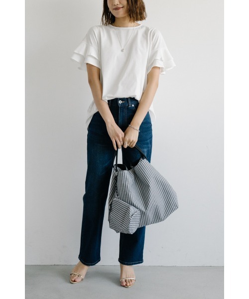 M.deux（エムドゥ）の「ティアードスリーブカットソー（Tシャツ/カットソー・レディース・オフホワイト・MEDIUM）」の7枚目の写真