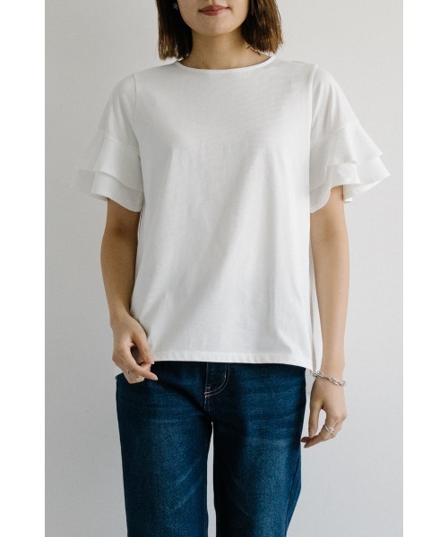 M.deux（エムドゥ）の「ティアードスリーブカットソー（Tシャツ/カットソー・レディース・オフホワイト・MEDIUM）」の8枚目の写真