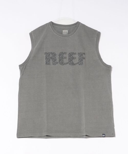 REEF（リーフ）の「REEF 80S LOGO SS T タンクトップ 【2026年春夏モデル】（タンクトップ・メンズ・チャコールグレー/ベージュ/ブルー・SMALL/LARGE/X-LARGE/MEDIUM）」の2枚目の写真