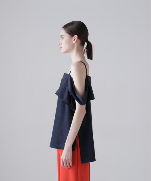 ADORE(アドーア)の「◆ハイブリッドデニムブラウス(シャツ/ブラウス・レディース・ネイビー/ベージュ・38)」の9枚目の写真