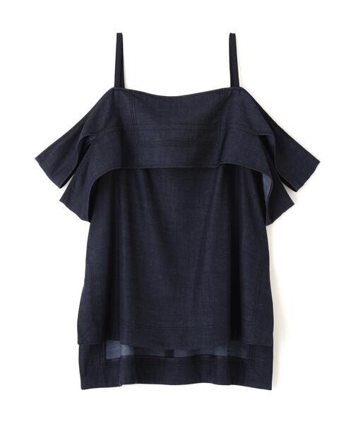 ADORE(アドーア)の「◆ハイブリッドデニムブラウス(シャツ/ブラウス・レディース・ネイビー/ベージュ・38)」の15枚目の写真