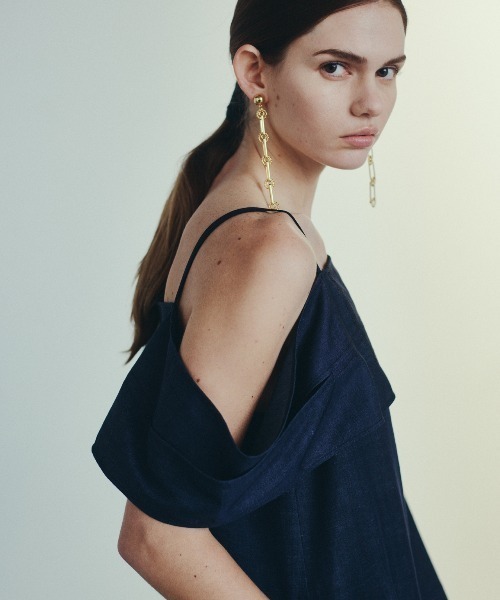 ADORE(アドーア)の「◆ハイブリッドデニムブラウス(シャツ/ブラウス・レディース・ネイビー/ベージュ・38)」の4枚目の写真