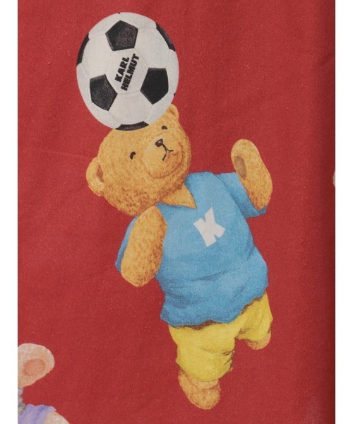KARL HELMUT（カールヘルム）の「サッカーくまプリントパッチワークシャツブラウス（シャツ/ブラウス・メンズ・キナリ/レッド/ネイビー・LARGE/MEDIUM）」の11枚目の写真