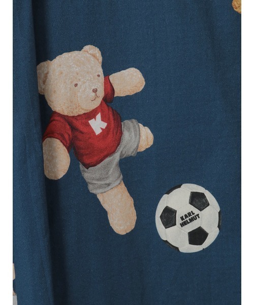 KARL HELMUT（カールヘルム）の「サッカーくまプリントパッチワークシャツブラウス（シャツ/ブラウス・メンズ・キナリ/レッド/ネイビー・LARGE/MEDIUM）」の12枚目の写真