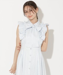 WILLSELECTION（ウィルセレクション）の「【再入荷予約受付中】フリルスリーブボウタイシャツワンピース（ワンピース）」