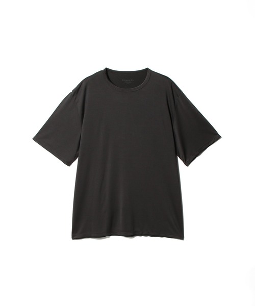 KANEMASA PHIL.(カネマサフィル)の「KANEMASA PHIL. / Silk Tee(Tシャツ/カットソー・メンズ・チャコールグレー/ホワイト/オレンジ・MEDIUM/LARGE)」の4枚目の写真