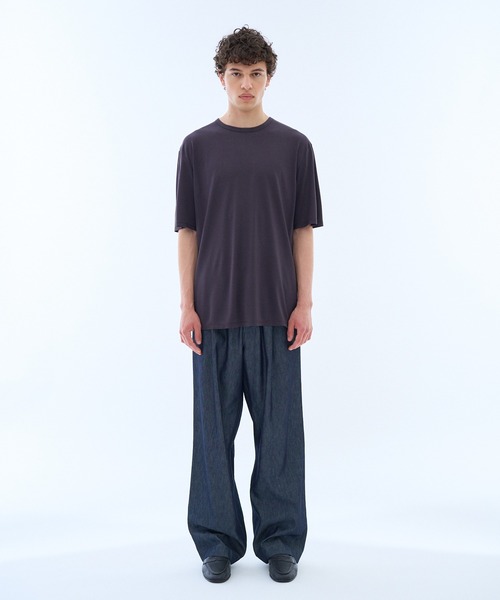 KANEMASA PHIL.(カネマサフィル)の「KANEMASA PHIL. / Silk Tee(Tシャツ/カットソー・メンズ・チャコールグレー/ホワイト/オレンジ・MEDIUM/LARGE)」の8枚目の写真