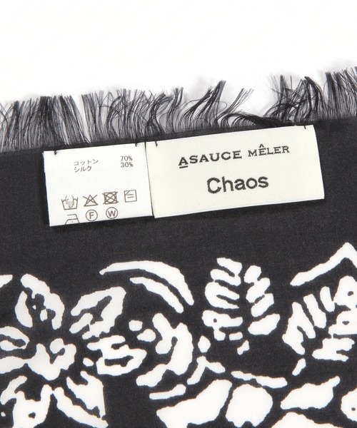Chaos(カオス)の「Chaos(カオス)/ ◆ASAUCEM MELER◆別注ボタニカルストール(ストール/ショール・レディース・ブラック・FREE)」の16枚目の写真