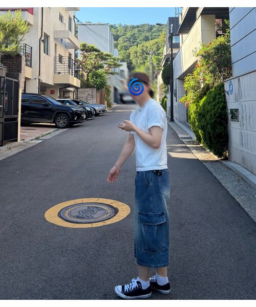 DWSE（ディーダブリューエスイー）の「カーゴハーフデニムパンツ（ブルー）（その他パンツ・メンズ・その他・SMALL/MEDIUM/LARGE/X-LARGE）」の6枚目の写真