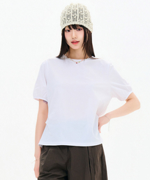 レディースクールボリュームスリーブ半袖Tシャツ-FCZG5854D01