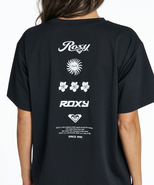 ROXY(ロキシー)の「ROXY HISTORICAL LOGO LINE ラッシュTシャツ /UVカット/EASY DRY 【2026年夏モデル】/ロキシー半袖ラッシュガード(水着)(Tシャツ/カットソー・レディース・ブラック/ホワイト/ミント・LARGE/MEDIUM/SMALL)」の8枚目の写真