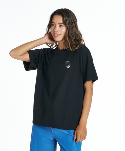 ROXY(ロキシー)の「ROXY HISTORICAL LOGO LINE ラッシュTシャツ /UVカット/EASY DRY 【2026年夏モデル】/ロキシー半袖ラッシュガード(水着)(Tシャツ/カットソー・レディース・ブラック/ホワイト/ミント・LARGE/MEDIUM/SMALL)」の9枚目の写真