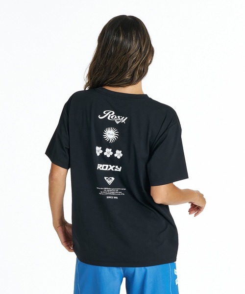 ROXY(ロキシー)の「ROXY HISTORICAL LOGO LINE ラッシュTシャツ /UVカット/EASY DRY 【2026年夏モデル】/ロキシー半袖ラッシュガード(水着)(Tシャツ/カットソー・レディース・ブラック/ホワイト/ミント・LARGE/MEDIUM/SMALL)」の10枚目の写真