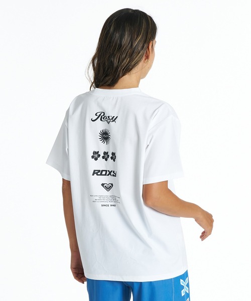 ROXY(ロキシー)の「ROXY HISTORICAL LOGO LINE ラッシュTシャツ /UVカット/EASY DRY 【2026年夏モデル】/ロキシー半袖ラッシュガード(水着)(Tシャツ/カットソー・レディース・ブラック/ホワイト/ミント・LARGE/MEDIUM/SMALL)」の7枚目の写真