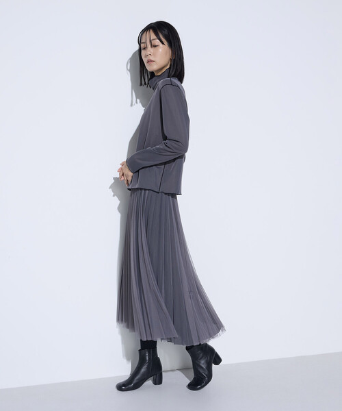 COMME CA(コムサ)の「〔 TALLサイズ 〕【リバーシブル】ソフトチュール スカート(スカート・レディース・チャコール/キャメル/ブルー系その他・13号/15号)」の15枚目の写真