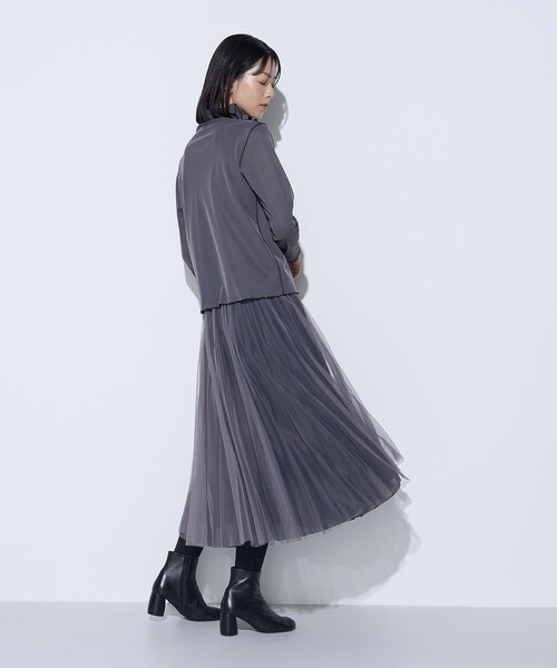 COMME CA(コムサ)の「〔 TALLサイズ 〕【リバーシブル】ソフトチュール スカート(スカート・レディース・チャコール/キャメル/ブルー系その他・13号/15号)」の9枚目の写真