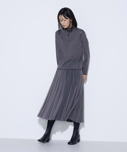 COMME CA(コムサ)の「〔 TALLサイズ 〕【リバーシブル】ソフトチュール スカート(スカート・レディース・チャコール/キャメル/ブルー系その他・13号/15号)」の4枚目の写真