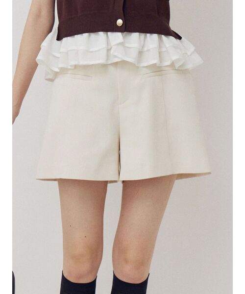LAGUNAMOON(ラグナムーン)の「ダブルクロスショートパンツ(その他パンツ・レディース・ブラック/モカ/アイボリー・SMALL/MEDIUM)」の2枚目の写真