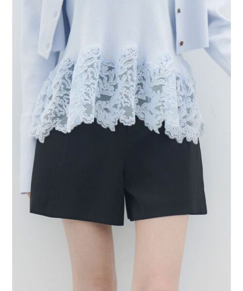 LAGUNAMOON(ラグナムーン)の「ダブルクロスショートパンツ(その他パンツ・レディース・ブラック/モカ/アイボリー・SMALL/MEDIUM)」の1枚目の写真