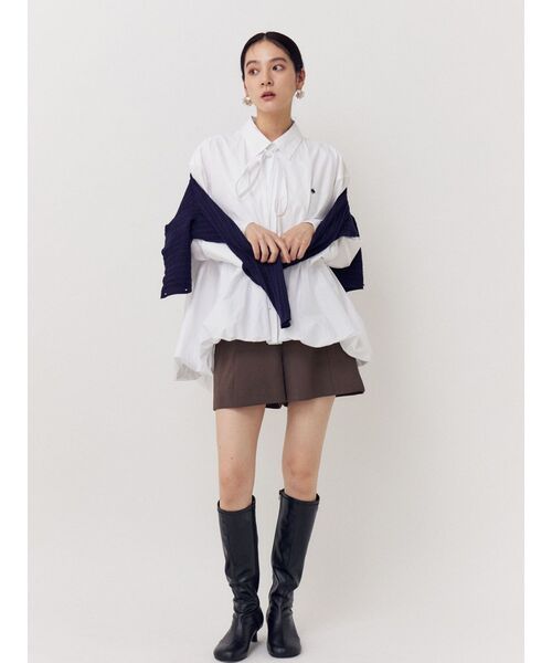 LAGUNAMOON(ラグナムーン)の「ダブルクロスショートパンツ(その他パンツ・レディース・ブラック/モカ/アイボリー・SMALL/MEDIUM)」の5枚目の写真